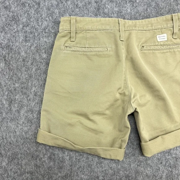 AG Adriano Goldschmied Shorts Womens 25R Beige Distressed Cuffed Twill Chinos - Picture 8 of 16